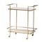 Baxton Studio Louise Contemporary Glam and Luxe Gold Metal and White Marble 2Tier Wine Cart 222-12528-ZORO - alternate 2